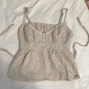PacSun Tan Cream Bustier Camisole Top